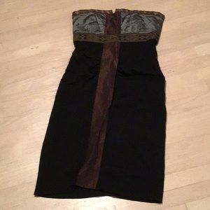 Nicole Miller Black Strapless Dress